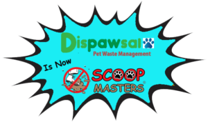 image of starburst depicting the new name of Dispawsal pet waste management as Scoop Masters Salem